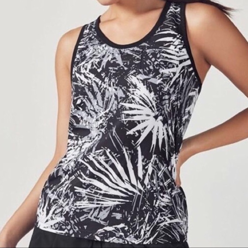 Fabletics Racerback Palm Print Active Top size S - Picture 3 of 9